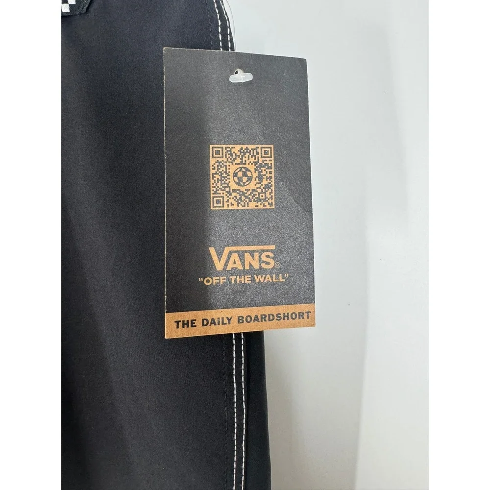 Vans Mens The Daily Solid Boardshort Black Checkerboard 18